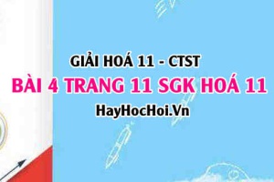 Giải bài 4 trang 11 Hoá 11 SGK Chân trời sáng tạo